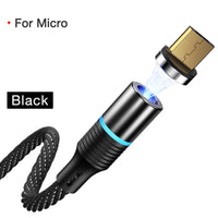 Cafele Newest LED QC3.0 Magnetic USB Cable for iPhone Micro USB Cable type C Braided cable Charger for Samsung Xiaomi Huawei