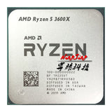 AMD Ryzen 5 3600X R5 3600X 3.8 GHz Six-Core Twelve-Thread CPU Processor 7NM 95W L3=32M 100-000000022 Socket AM4 new but no fan