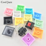 Cool Jazz pbt keycap dsa 1u mixded color green yellow blue white Transparent keycaps for gaming mechanical keyboard