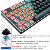 Gaming Mechanical Keyboard 87key Anti-ghosting Blue Red Switch Backlit keyboard LED USB Wired keyboard For Game Laptop PC