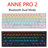 Anne Pro 2 Gaming Mechanical Keyboard Wireless bluetooth Programmable Gamer Keyboard Mini Portable 60% Detachable Cable For WIN