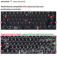 gk61 gk61x 60% custom mechanical keyboard rgb switch leds hot swapping socket powerful software type c pcb split spacebar