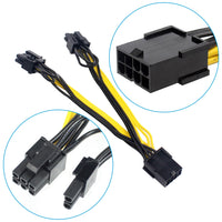 10PCS/lot XT-XINTE PCI-E PCIE 8p Female to 2 Port Dual 8pin 6+2p Male GPU Graphics Video Card Power Cable Cord 18AWG Wire