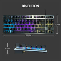 FANTECH K613 84 Keys LED Gaming Keyboard High Durability Key 19 Buttons Have No Conflicts For LOL FPS PC Game Player's Choice