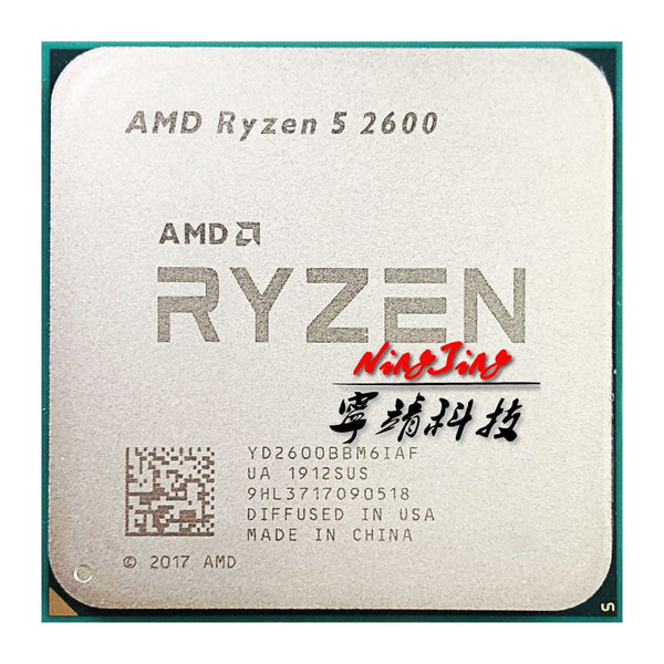 AMD Ryzen 5 2600 R5 2600 3.4 GHz Six-Core Twelve-Core 65W CPU Processor YD2600BBM6IAF Socket AM4