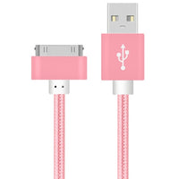 VOXLINK USB Cable Nylon Braided fast charge cable for iPad 1 30 pin Metal plug Sync Data USB Charger Cable For iphone 4 4S 3GS