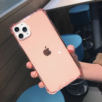 Transparent Shockproof Case for iPhone 12 mini 11 Pro Max XS XR X 6S 7 8 Plus Clear Anti-knock Phone Shell Soft TPU Back Cover