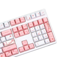 dye Subbed PBT Keycap 72/122 Keys OEM Profile Keycaps For MX Switches dz60/GK64/TKL87/96/108 keyboard Sakura Keycap