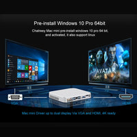 Chatreey Mac mini computer intel quad core i3 i5 i7 desktop gaming mini pc pre-installed windows 10 4K UHD HTPC Support linux