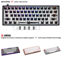 gk61 gk61x 60% custom mechanical keyboard rgb switch leds hot swapping socket powerful software type c pcb split spacebar