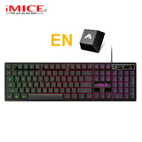 Gaming keyboard Gamer keyboard with backlight USB 104 Rubber keycaps RGB Wired Ergonomic Russian keyboard For PC laptop