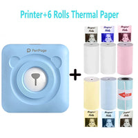 Peripage Photo Printer A6 304DPI Mini Bluetooth Wireless Thermal Printer Paper Sticker Label Printer Paper for Mobile phone