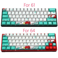 Mechanische Toetsenbord Coral Sea Keycap dz60/poker/GK61/GK64 Dye sublimation pbt Keycap OEM 71 key Korean Japanese Character