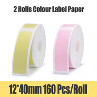 D11 Supermarket Waterproof Anti-Oil Tear-Resistant Price Label Pure Color Scratch-Resistant Label Paper Roll