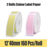 D11 Supermarket Waterproof Anti-Oil Tear-Resistant Price Label Pure Color Scratch-Resistant Label Paper Roll