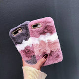 Cute Warm Furry Fluffy Case for IPhone 11 Pro XR XS MAX X 6 6S 7 8 Plus SE2020 5 5S 12 Mini Soft TPU Fur Cover Coque Fundas