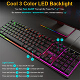 Gaming Keyboard Wired Gamer keyboards With RGB Backlit 104 Rubber Keycaps Russian Ergonomic USB Keyboard For PC Laptop