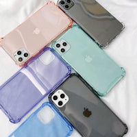 Transparent Shockproof Case for iPhone 12 mini 11 Pro Max XS XR X 6S 7 8 Plus Clear Anti-knock Phone Shell Soft TPU Back Cover