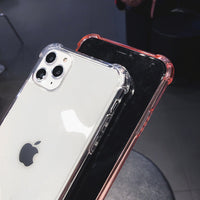 Transparent Shockproof Case for iPhone 12 mini 11 Pro Max XS XR X 6S 7 8 Plus Clear Anti-knock Phone Shell Soft TPU Back Cover