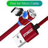 STONEGO LED Magnetic Micro USB Cable 90 Degree L Shape Magnet USB Charger Cable for Micro USB Port and Connectors 1M 2M 3M