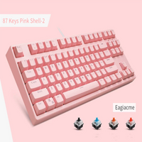 FY108 Pink Mechanical Keyboard USB Wired Computer RU/EN Blue/Brown/Balck/Red Switch Esports Keyboard Gamer 87/108Key PBT Keycaps