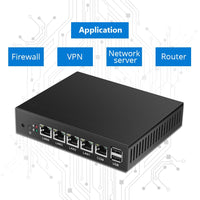 Firewall Router pFsense Fanless Mini PC Celeron J1900 Quad-Core 4 LAN Gigabit Windows 10 Linux Openwrt Industrial Micro Server