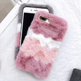 Cute Warm Furry Fluffy Case for IPhone 11 Pro XR XS MAX X 6 6S 7 8 Plus SE2020 5 5S 12 Mini Soft TPU Fur Cover Coque Fundas