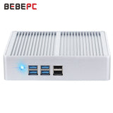 BEBEPC Fanless Mini PC Computer HTPC Windows 10 Intel Core i7 4500U i5 4200Y 4200U DDR3L WiFi HD 8*USB Office Descktop Minipc