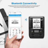 NETUM Bluetooth Thermal Label Printer Mini Portable 58mm Receipt Printer Small for Mobile Phone Ipad Android / iOS NT-G5