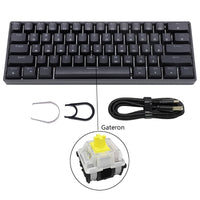 GK61 61 Key Mechanical Keyboard USB Wired LED Backlit Axis Gaming Mechanical Keyboard For Desktop Drop Shipping