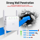 5G Wifi Repeater Wireless WiFi Amplifier Signal 1200 Mbps Wi-Fi Long Range Booster Home Wi Fi Extender Network Internet Extender