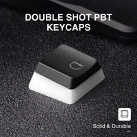 PBT Pudding Keycap Set Havit Keycaps Double Shot Backlit with Puller for DIY Cherry MX Mechanical Keyboard, Black & White