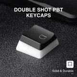 PBT Pudding Keycap Set Havit Keycaps Double Shot Backlit with Puller for DIY Cherry MX Mechanical Keyboard, Black & White