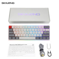 Skyloong Mini Portable 60% Mechanical Keyboard Wireless Bluetooth Gateron Mx RGB Backlight Gaming Keyboard GK61 SK61 For Desktop