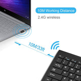 Computer Wireless keyboard Portable 2.4G Wireless USB Keyboards Rubber keycaps Mini Ergonomic Noiseless keyboard For PC laptop